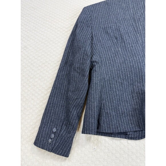 Evan Picone Lord & Taylor Pinstripe Blazer Velvet Collar Vintage | Size 12 - Picture 11 of 14